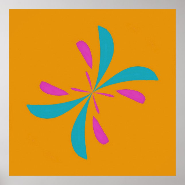 Poster Padrão de voo da borboleta Abstrato simples (Frente)