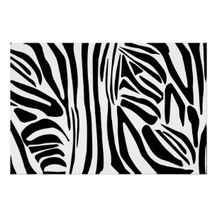 Póster Padrão de zebra