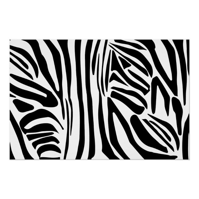 Póster Padrão de zebra (Frente)