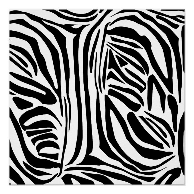 Póster Padrão de zebra (Frente)