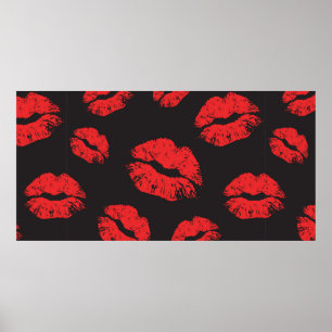Poster padrão descontínuo vermelho vintage em fundo pre