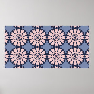 Poster Padrão desorativo sem costura, de diferentes geome