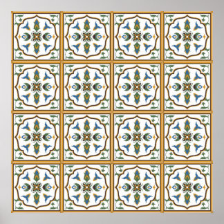 Poster Padrão do Azulejo Português - Azulejos de Portugal