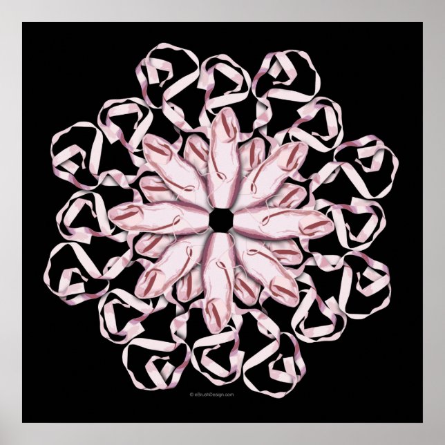 Póster Padrão do balé (rosa) (Frente)