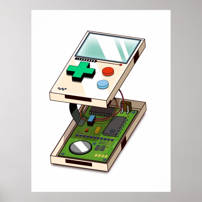 Poster Padrão do console do jogo de vídeo. (Frente)
