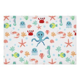 Póster padrão do mundo marinho