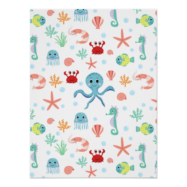 Póster padrão do mundo marinho (Frente)