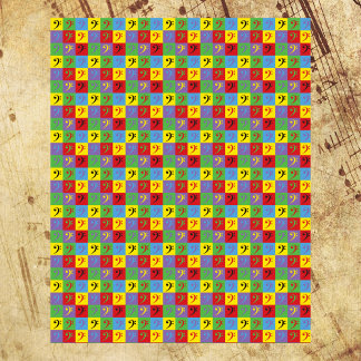 Poster Padrão do Rainbow do Bass Clef Music