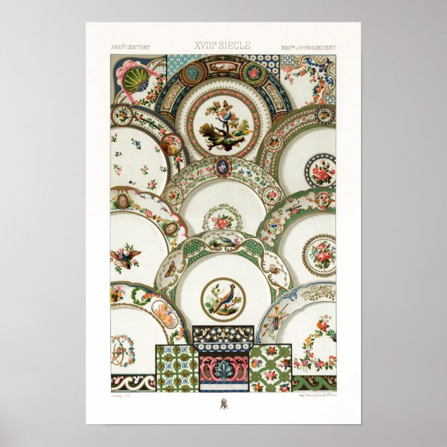 Poster Padrão do século XVIII por Albert Racinet (Frente)