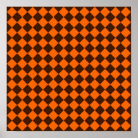 Padrão do Verificador de Diamantes Orange Brown