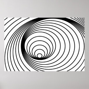 Poster Padrão Espiral Abstrato de Deus