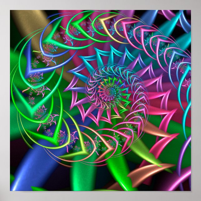 Poster Padrão Espiral de Setas (Frente)