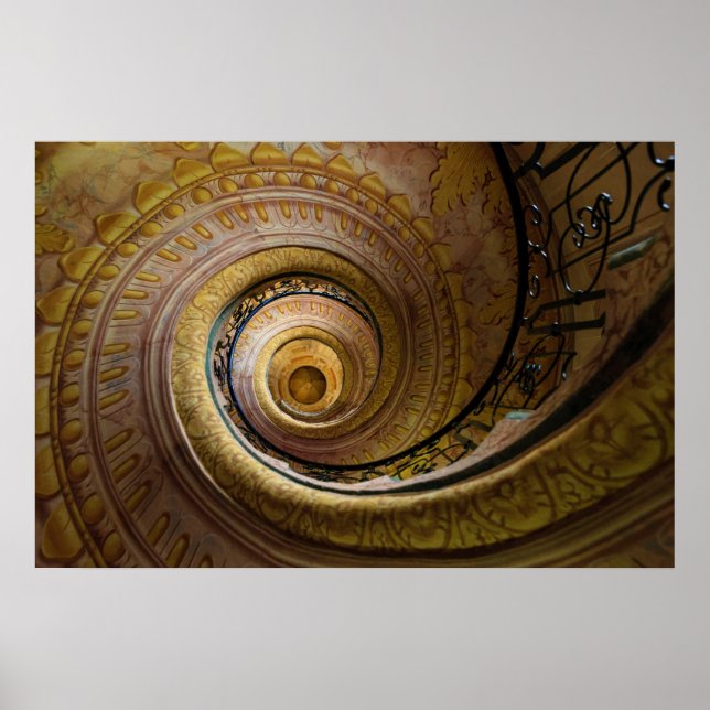 Poster Padrão Espiral Espiral (Frente)