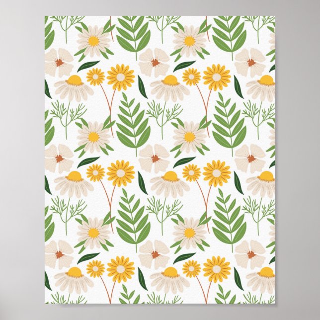 Poster Padrão Floral (Frente)