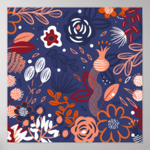Padrão Floral abstrato Primavera púrpura