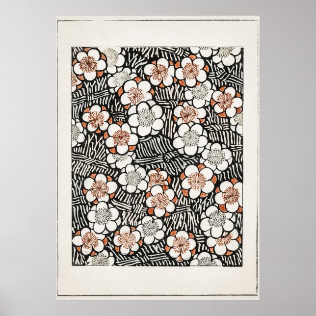 Poster Padrão Floral de Shin Bijutsukai (Frente)