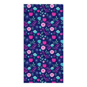 Póster Padrão floral fofo de fundo