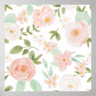 POSTER PADRÃO FLORAL INOXIDÁVEL