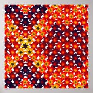 Poster Padrão Floral Matemático
