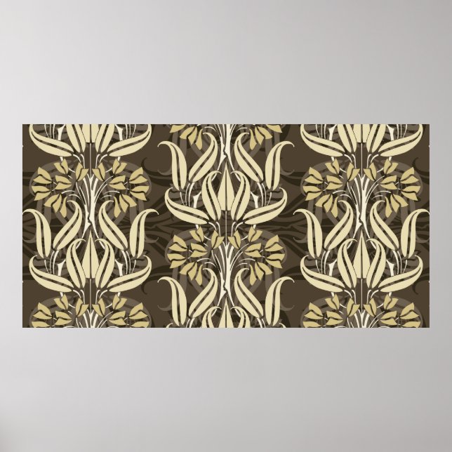 Poster padrão floral no estilo moderno (Frente)