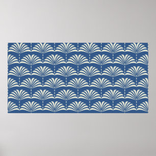 Poster padrão floral oriental abstrato sem descontinuida