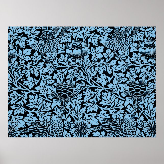 Póster Padrão Floral William Morris Ave Anêmona (Frente)