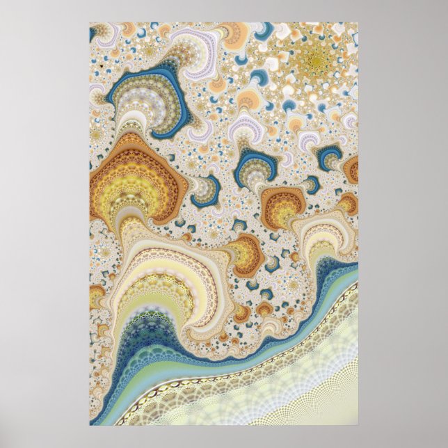 Poster Padrão Fractal de Intrato (Frente)