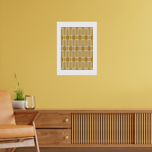 Poster Padrão Geométrico 1 Abstrato (Sala de Estar 2)