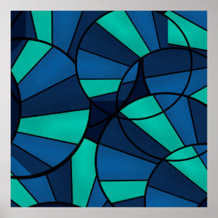 Poster padrão geométrico abstrato