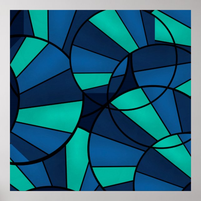 Poster padrão geométrico abstrato (Frente)