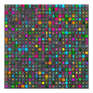 Póster Padrão Geométrico Abstrato Canvas