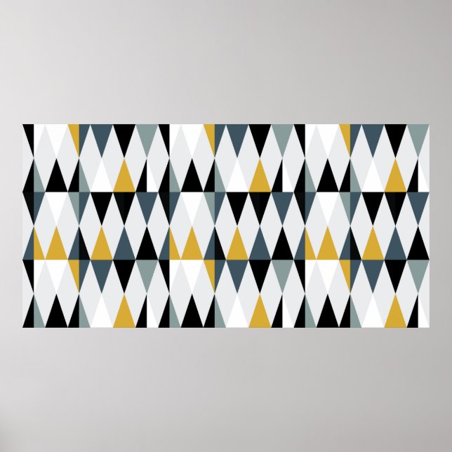 Poster Padrão geométrico abstrato moderno sem costura com (Frente)