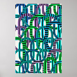 Poster Padrão Geométrico da Física Quântica 