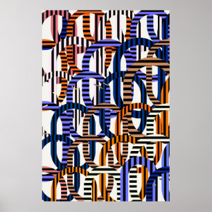 Poster Padrão Geométrico da Física Quântica