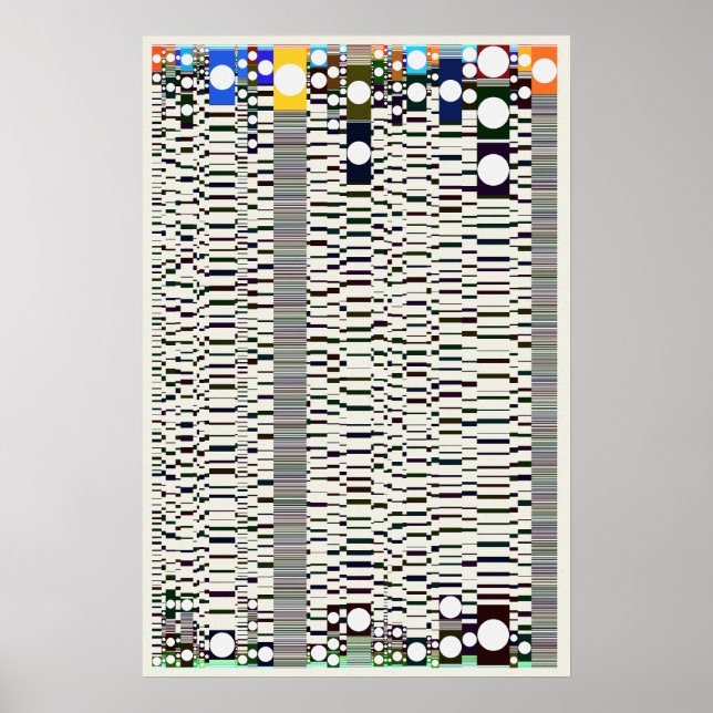 Poster Padrão Geométrico da Física Quântica (Frente)