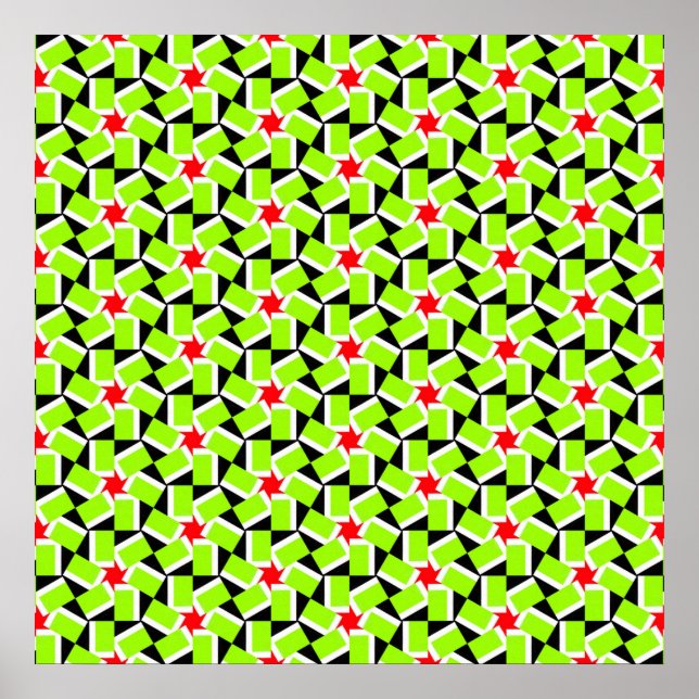 Poster Padrão Geométrico da Flor (Frente)