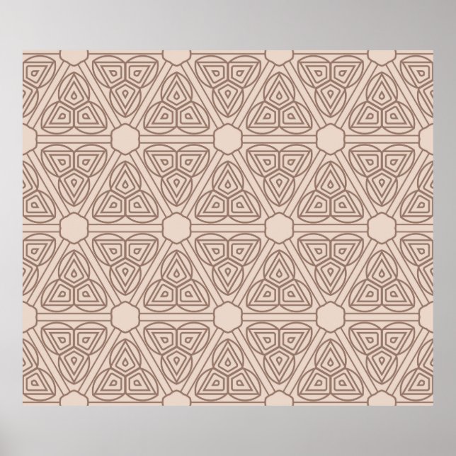 Poster padrão geométrico decorativo sem costura. ilustraç (Frente)