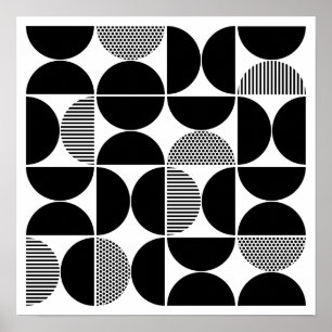 Poster Padrão Geométrico do meio século