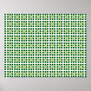 Poster Padrão geométrico dos quadrados florestais