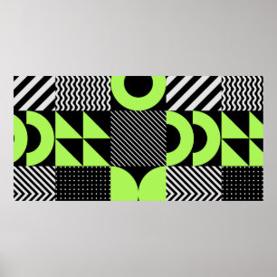 Poster Padrão geométrico mínimo uniforme no escândalo