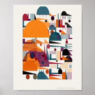 Poster Padrão Geométrico Moderno Bauhaus