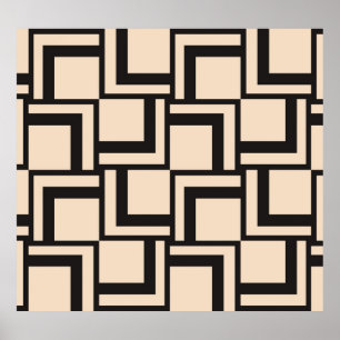 Poster padrão geométrico sem costura abstrato