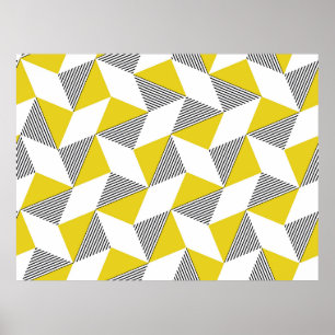 Poster Padrão geométrico sem costura com triângulos,rhomb