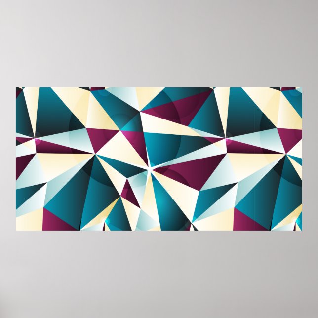 Poster Padrão geométrico sem costura. Ilustração de Vinta (Frente)