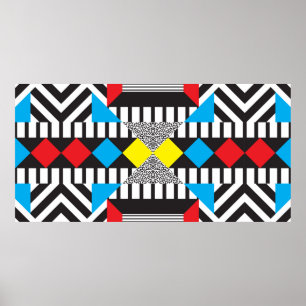 Poster Padrão geométrico sem costura no estilo abstrato