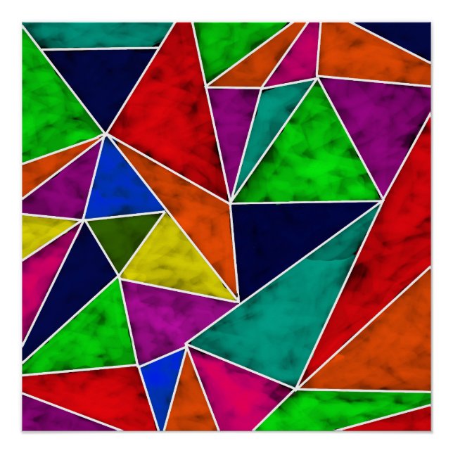 Póster Padrão geométrico vibrante (Frente)