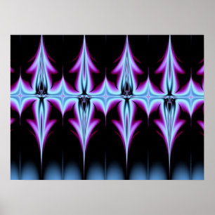 Poster Padrão Gótico Roxo e Preto