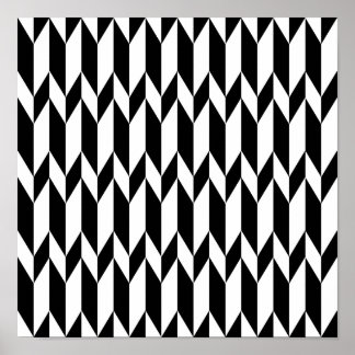 Póster Padrão gráfico de Abstrato preto e branco.