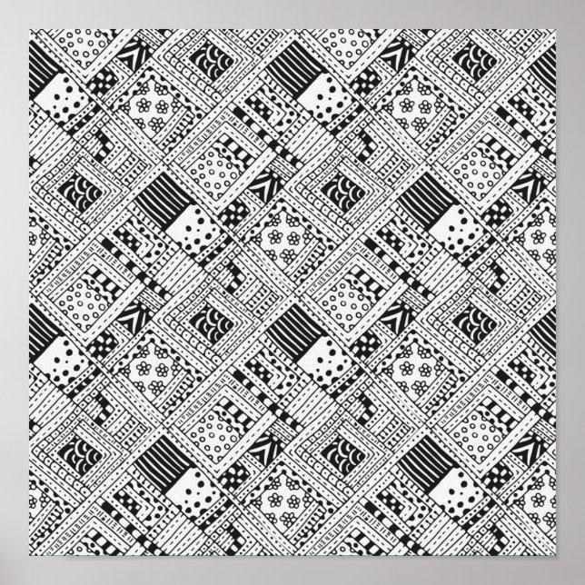 Poster Padrão Indiano 2 (Frente)