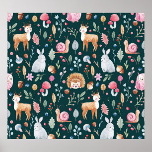 Poster Padrão Infantil de Fada de Cadeias